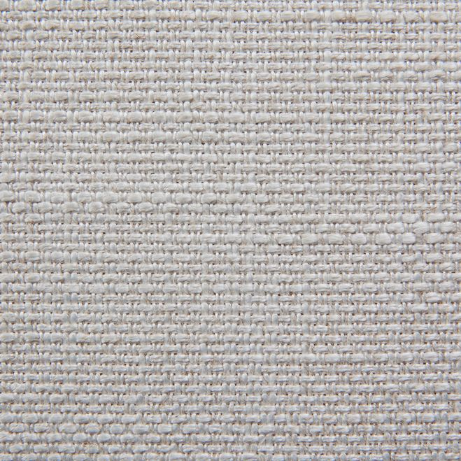 Aiden White Steel Kitchen Stool Natural Linen, 44cm Dia x 65cm H (RRP $385) - Image 5