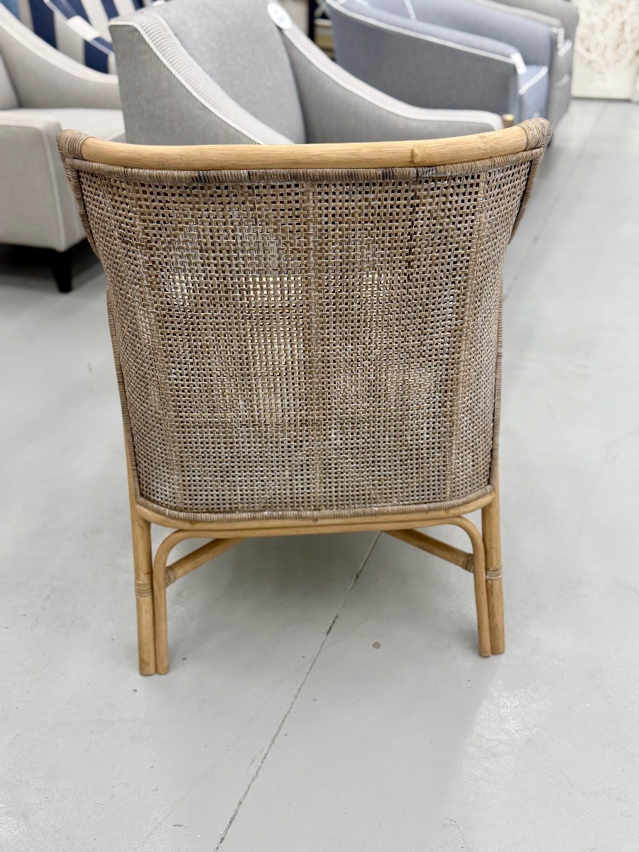 Raffles Havana Occasional Chair Rattan Cream Cushion, W 66cm D 70cm H 86cm (RRP $1299) - Image 2