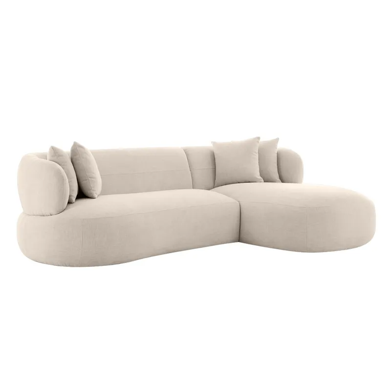 Greenwich 3 Seater Sofa w Right Chaise Natural Chenille, 260cm W x 160cm D x 76cm H (RRP $4411) - Image 2