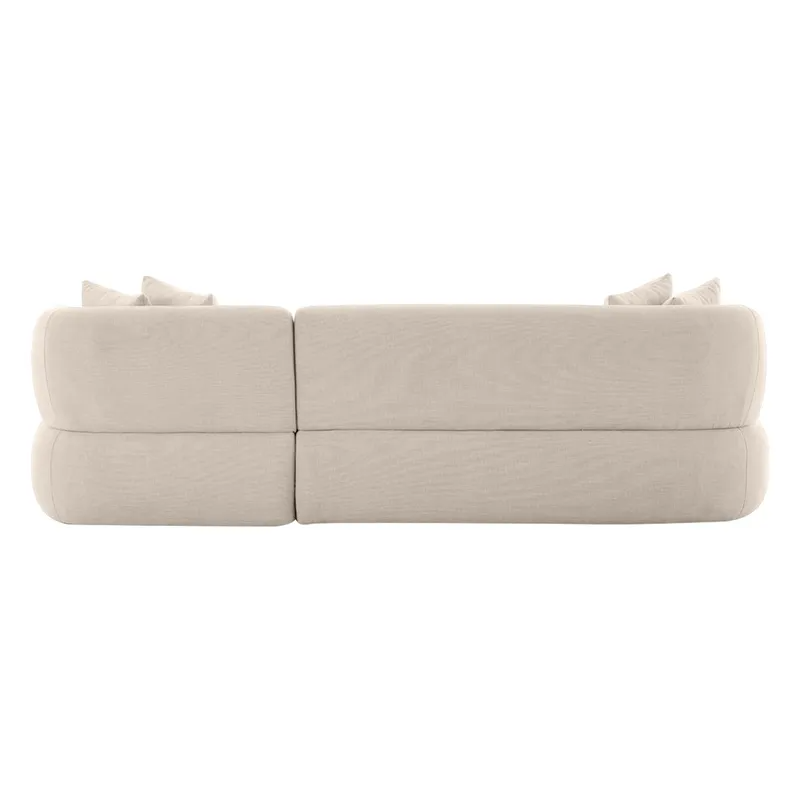 Greenwich 3 Seater Sofa w Right Chaise Natural Chenille, 260cm W x 160cm D x 76cm H (RRP $4411) - Image 3