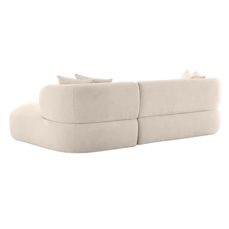 Greenwich 3 Seater Sofa w Right Chaise Natural Chenille, 260cm W x 160cm D x 76cm H (RRP $4411) - Image 4
