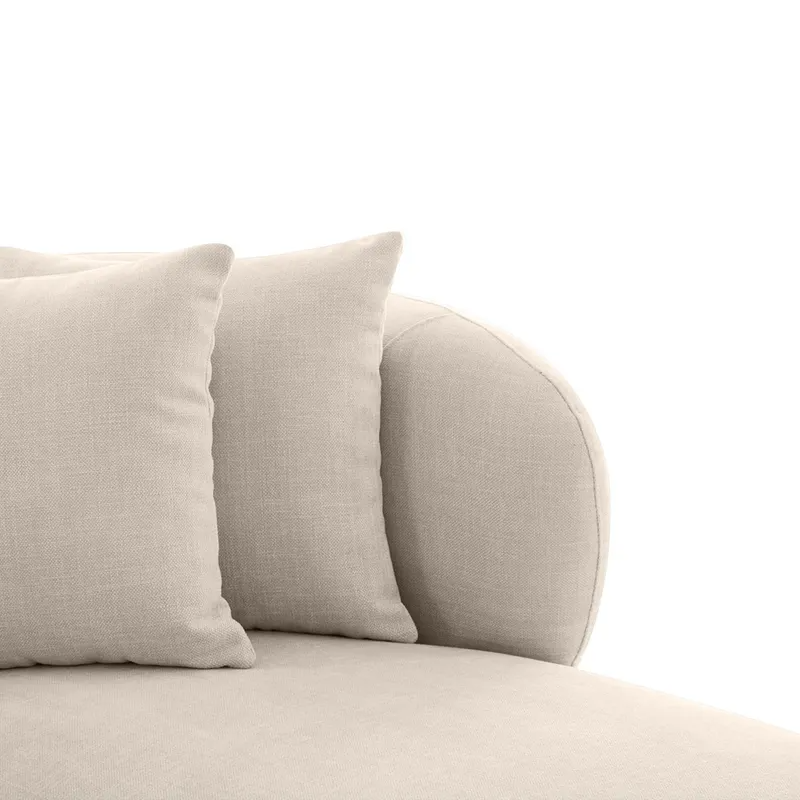 Greenwich 3 Seater Sofa w Right Chaise Natural Chenille, 260cm W x 160cm D x 76cm H (RRP $4411) - Image 5