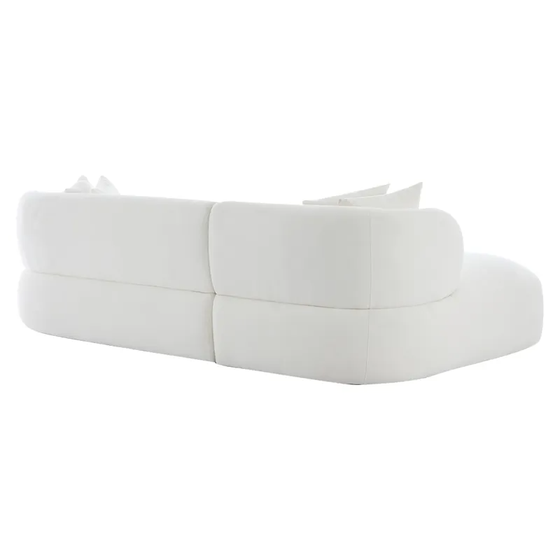 Greenwich 3 Seater Sofa w Left Chaise Ivory Chenille, 260cm W x 160cm D x 76cm H (RRP $4411) - Image 4