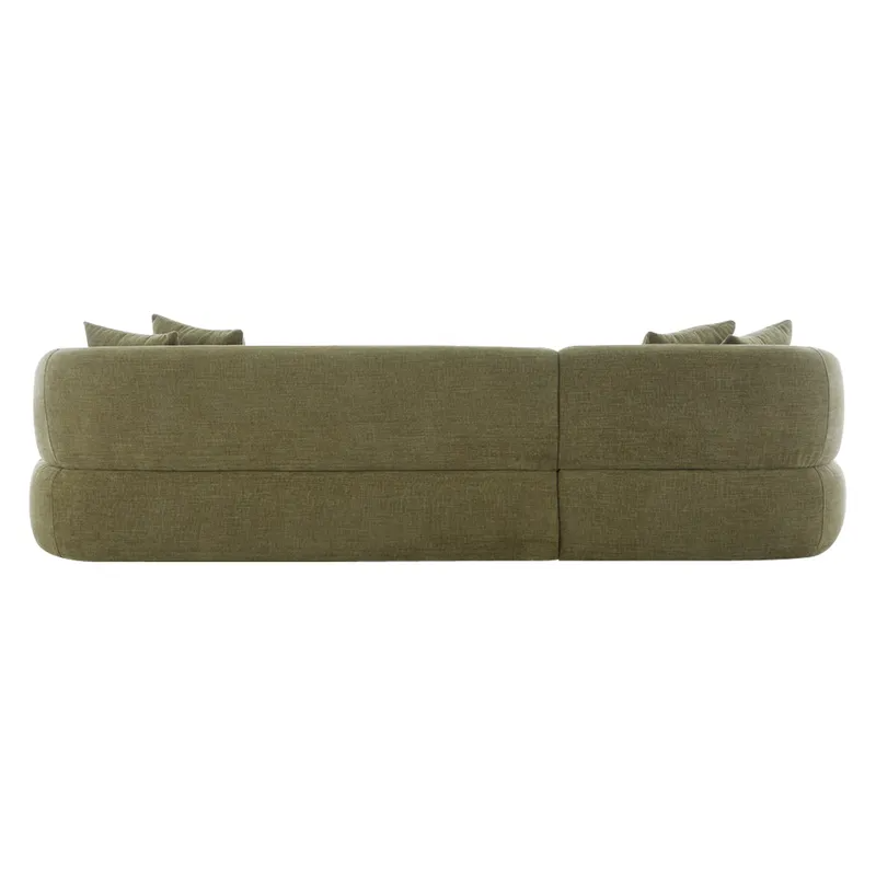 Greenwich 3 Seater Sofa w Left Chaise Sage Chenille, 260cm W x 160cm D x 76cm H (RRP $4411) - Image 3
