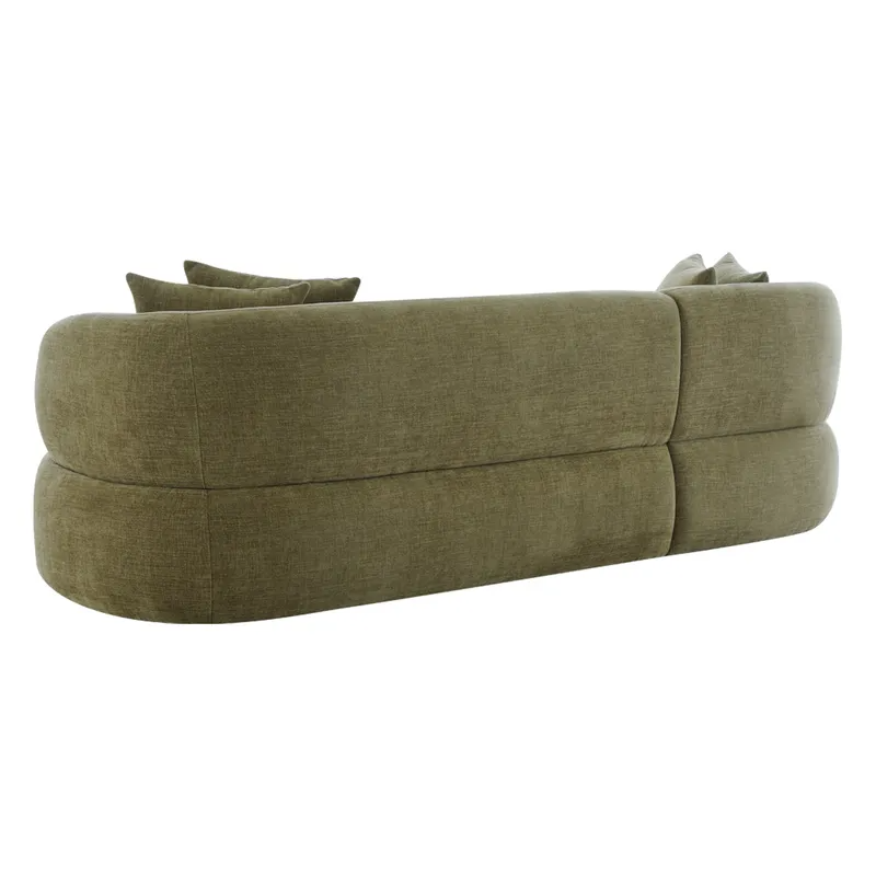 Greenwich 3 Seater Sofa w Left Chaise Sage Chenille, 260cm W x 160cm D x 76cm H (RRP $4411) - Image 4