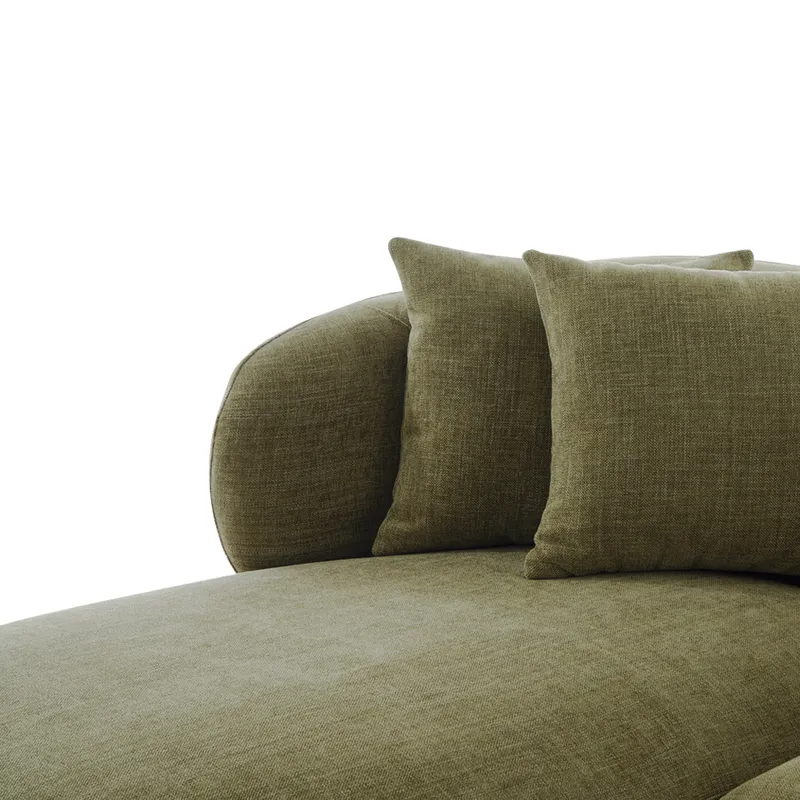 Greenwich 3 Seater Sofa w Left Chaise Sage Chenille, 260cm W x 160cm D x 76cm H (RRP $4411) - Image 5