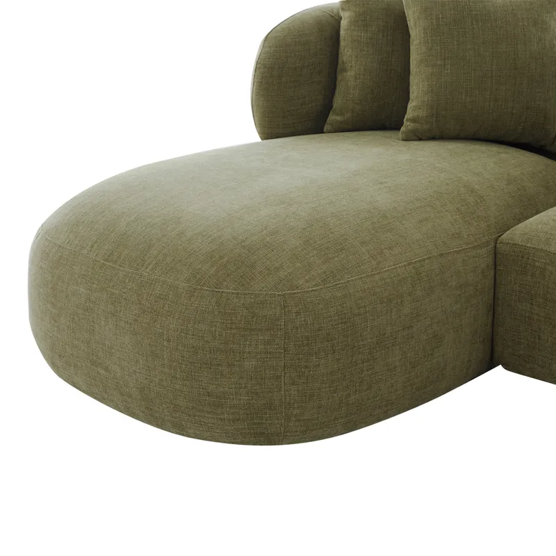 Greenwich 3 Seater Sofa w Left Chaise Sage Chenille, 260cm W x 160cm D x 76cm H (RRP $4411) - Image 7