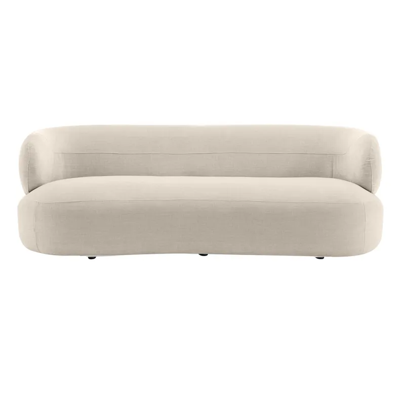 Greenwich 3 Seater Sofa Natural Chenille, 231cm W x 91cm D x 78cm H (RRP $3949)