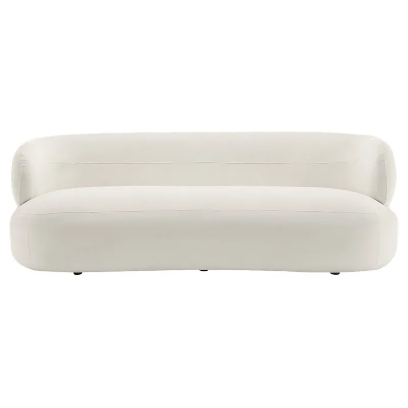 Greenwich 3 Seater Sofa Ivory Chenille, 231cm W x 91cm D x 78cm H (RRP $3949)
