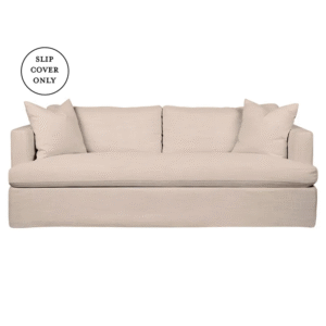 Birkshire 3 Seater Sofa SLIP COVER ONLY Oat Linen, 220cm W x 96cm D x 90cm H (RRP $1441)