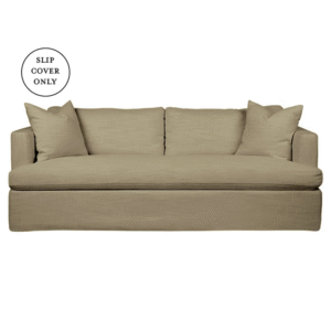 Birkshire 3 Seater Sofa SLIP COVER ONLY Sage Linen, 220cm W x 96cm D x 90cm H (RRP $1441)