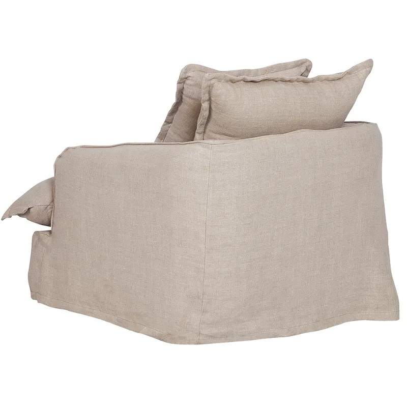 Hayman Slip Cover Arm Chair Natural Linen, 105cm W x 104cm D x89cm H (RRP $4389) - Image 5
