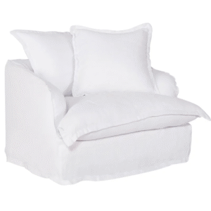 wp-image-tigress-55641.png Hayman Slip Cover Arm Chair White Linen, 105cm W x 104cm D x82cm H (RRP $4389)
