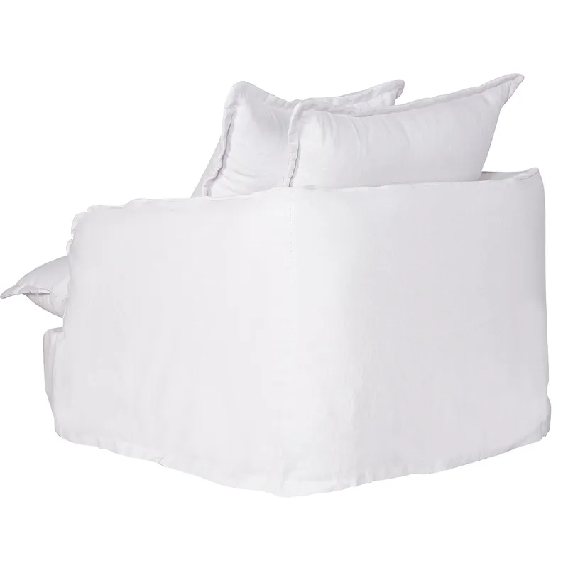 Hayman Slip Cover Arm Chair White Linen, 105cm W x 104cm D x82cm H (RRP $4389) - Image 4