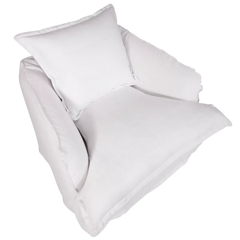 Hayman Slip Cover Arm Chair White Linen, 105cm W x 104cm D x82cm H (RRP $4389) - Image 6