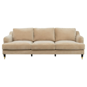 wp-image-tigress-55655.png Aerin 3 Seater Sofa Taupe Velvet, 226cm W x 98cm D x 82cm H (RRP $4829)