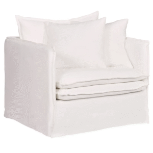 wp-image-tigress-55677.png Palm Beach Slip Cover Arm Chair White Linen, 100cm W x 97cm D x89cm H (RRP $2409)