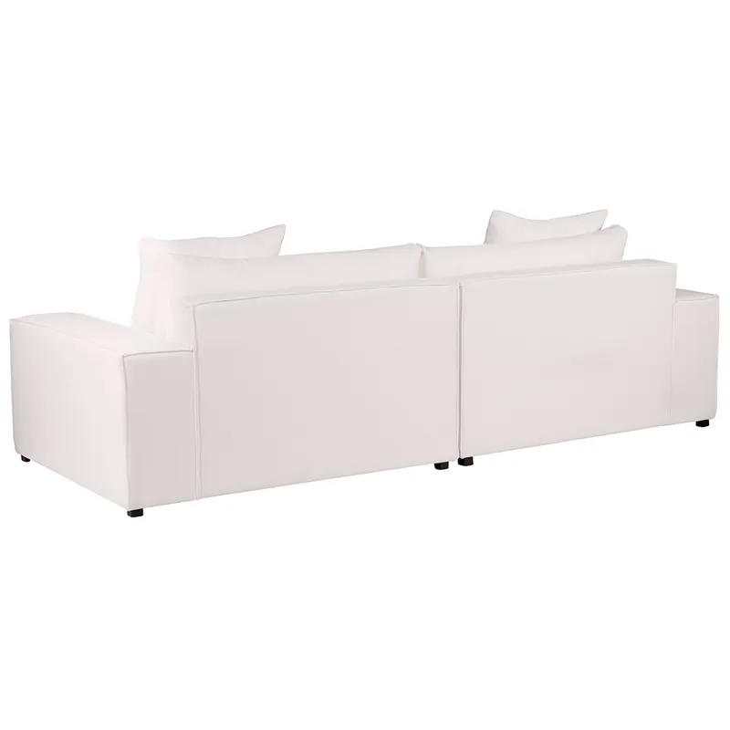 Midtown 4 Seater Sofa White Linen, 260cm W x 106cm D x 83cm H (RRP $4785) - Image 5