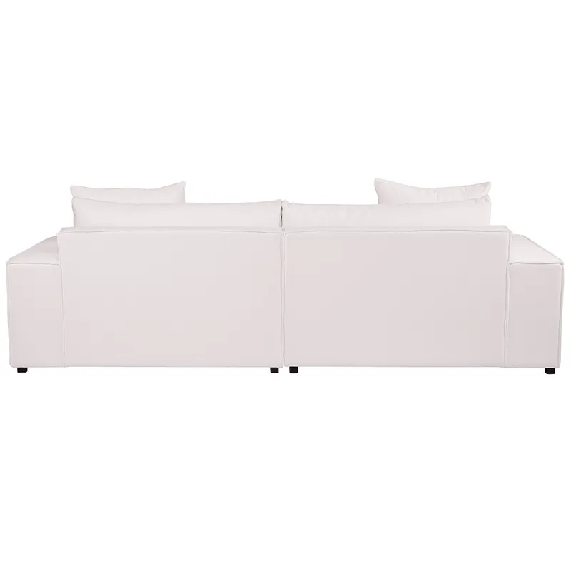 Midtown 4 Seater Sofa White Linen, 260cm W x 106cm D x 83cm H (RRP $4785) - Image 6