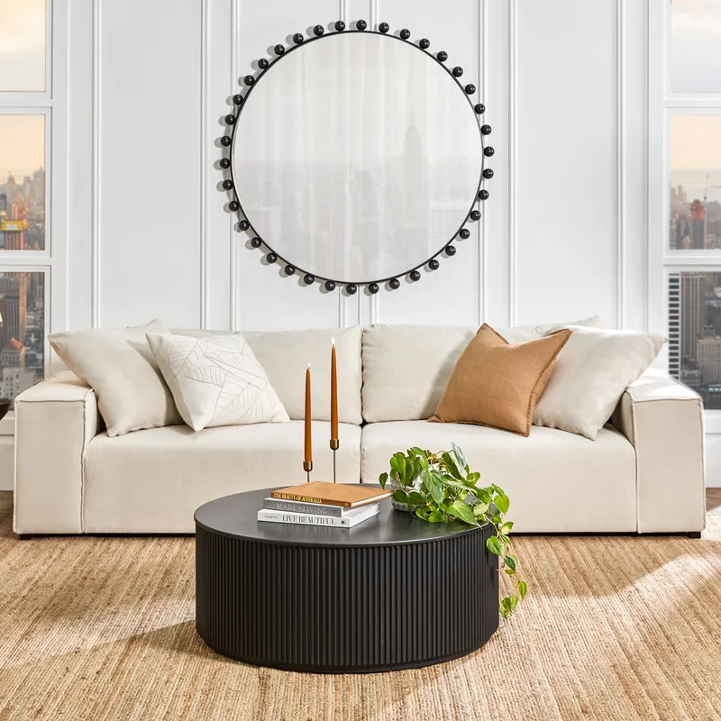 Midtown 4 Seater Sofa Natural Linen, 260cm W x 106cm D x 83cm H (RRP $4785) - Image 2