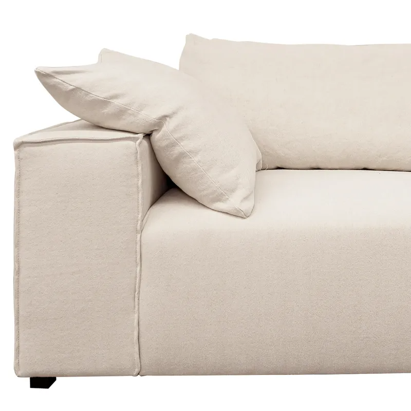 Midtown 4 Seater Sofa Natural Linen, 260cm W x 106cm D x 83cm H (RRP $4785) - Image 5