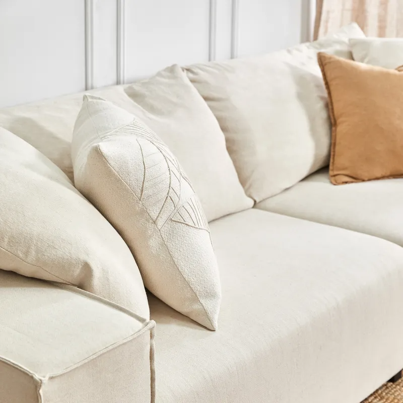 Midtown 4 Seater Sofa Natural Linen, 260cm W x 106cm D x 83cm H (RRP $4785) - Image 6
