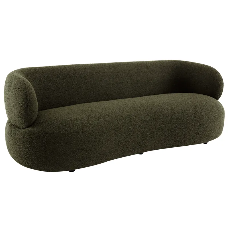 Greenwich 3 Seater Sofa Green Boucle, 231cm W x 91cm D x 78cm H (RRP $3069) - Image 3