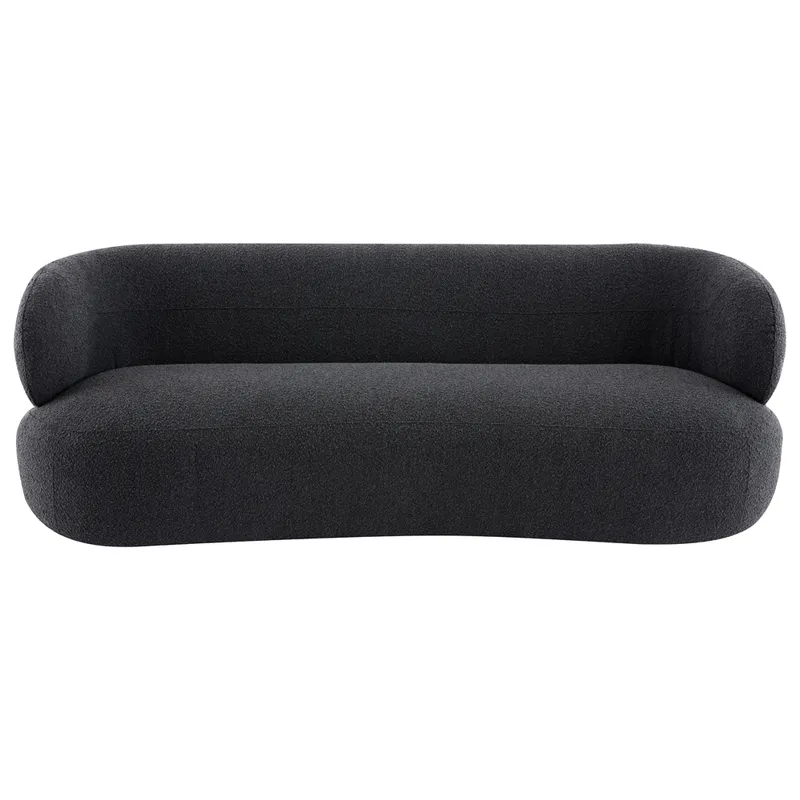 Greenwich 3 Seater Sofa Black Onyx Boucle, 231cm W x 91cm D x 78cm H (RRP $3069)