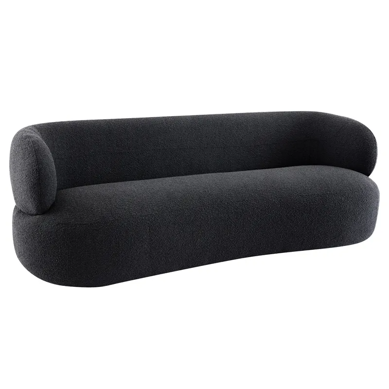 Greenwich 3 Seater Sofa Black Onyx Boucle, 231cm W x 91cm D x 78cm H (RRP $3069) - Image 2