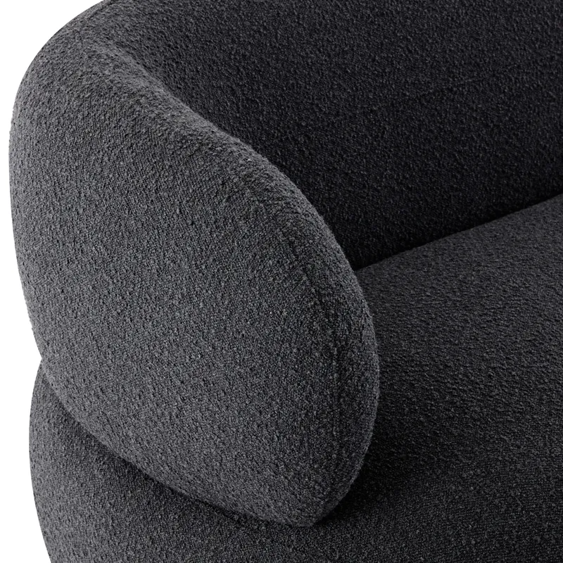 Greenwich 3 Seater Sofa Black Onyx Boucle, 231cm W x 91cm D x 78cm H (RRP $3069) - Image 3