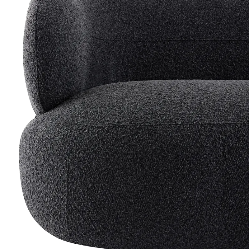 Greenwich 3 Seater Sofa Black Onyx Boucle, 231cm W x 91cm D x 78cm H (RRP $3069) - Image 5