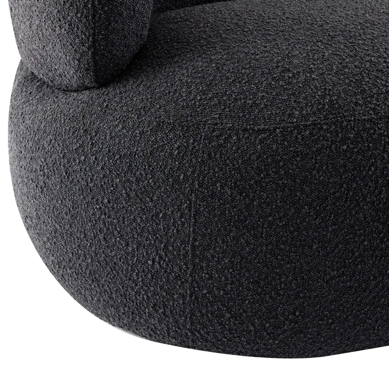 Greenwich 3 Seater Sofa Black Onyx Boucle, 231cm W x 91cm D x 78cm H (RRP $3069) - Image 6