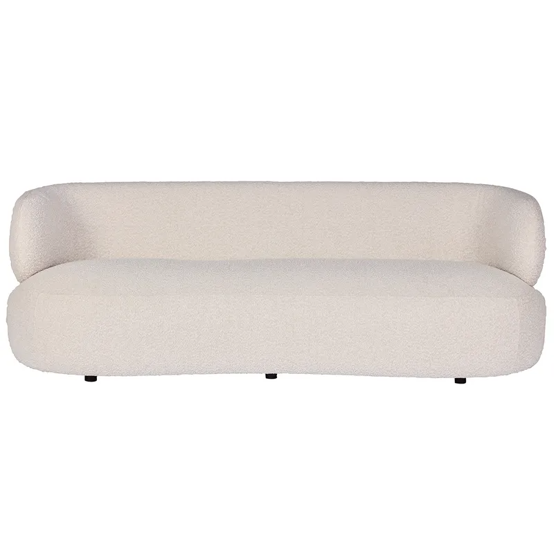Greenwich 3 Seater Sofa Ivory Boucle, 231cm W x 91cm D x 78cm H (RRP $3949)