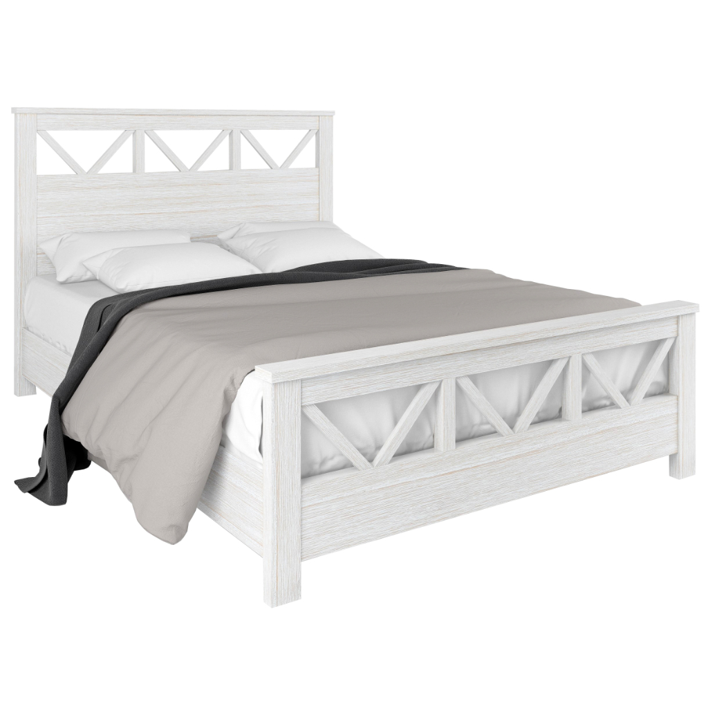 Coastal Hamptons Style Hardwood Timber King Bed 4 Piece Tallboy Package, Whitewash (RRP $2999) - Image 3