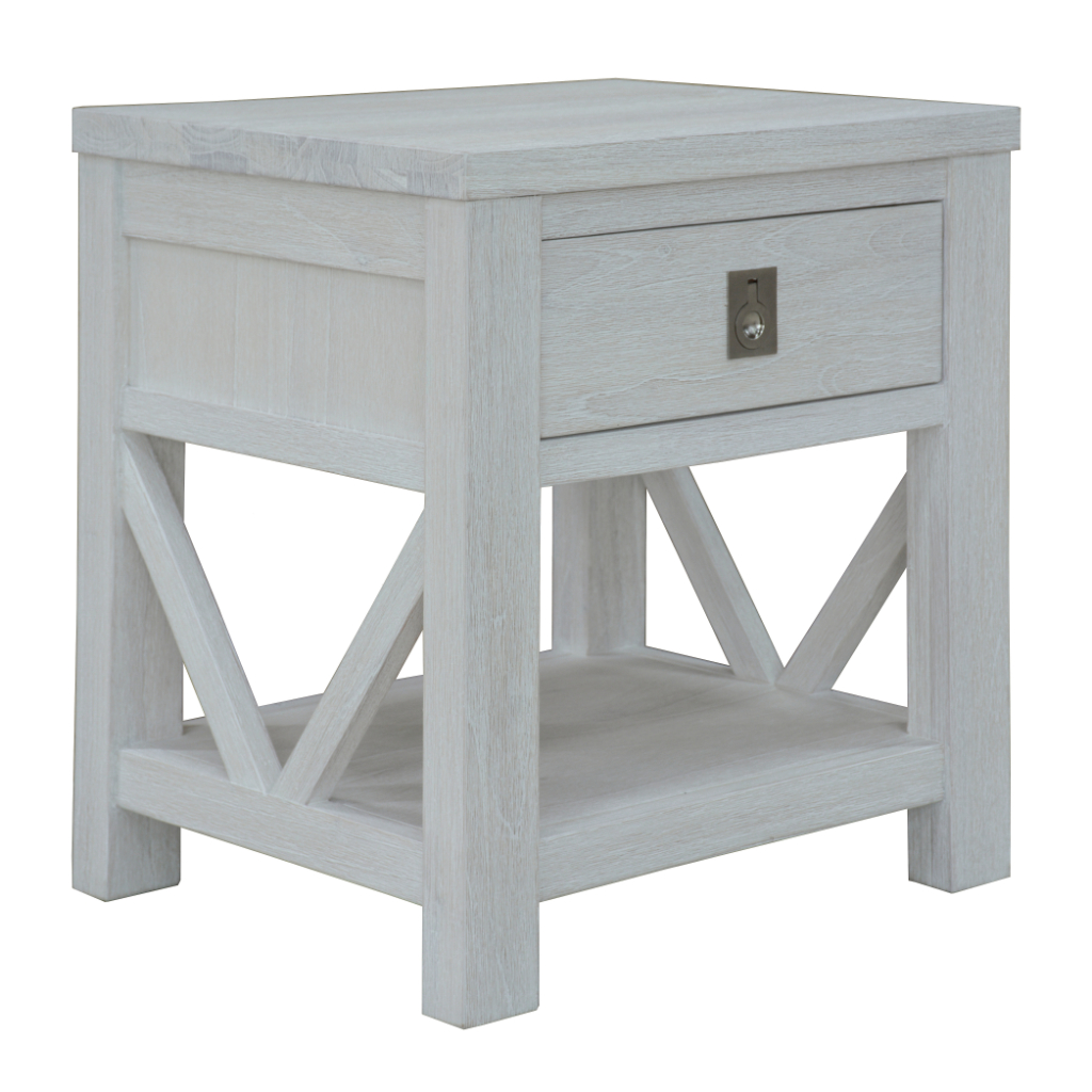 Coastal Hamptons Style Hardwood Timber King Bed 4 Piece Tallboy Package, Whitewash (RRP $2999) - Image 8