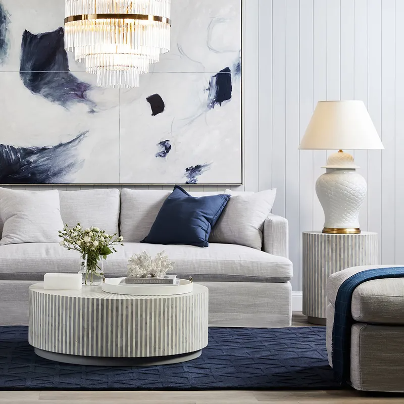 Birkshire 3 Seater Slip Cover Sofa Grey Linen, 220cm W x 96cm D x 90cm H (RRP $4389) - Image 2