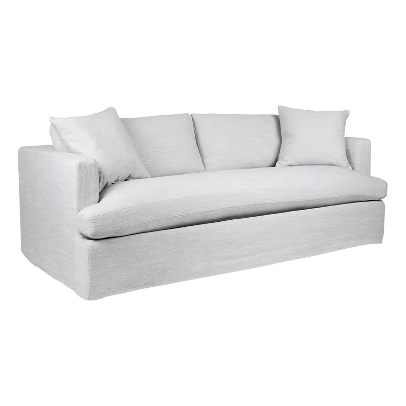 Birkshire 3 Seater Slip Cover Sofa Grey Linen, 220cm W x 96cm D x 90cm H (RRP $4389) - Image 3
