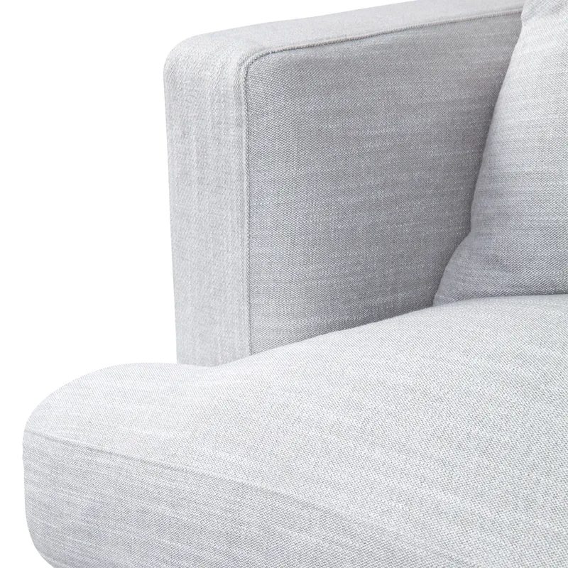 Birkshire 3 Seater Slip Cover Sofa Grey Linen, 220cm W x 96cm D x 90cm H (RRP $4389) - Image 6