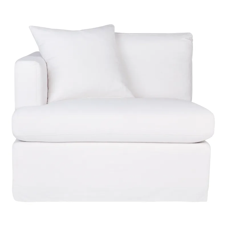Birkshire Slip Cover Left Arm Facing Seat White Linen, 100cm W x 96cm D x 85cm H (RRP $2541) - Image 3