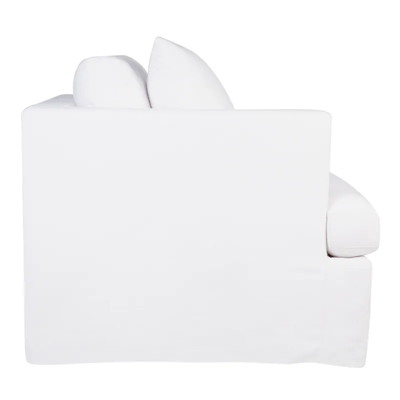 Birkshire Slip Cover Left Arm Facing Seat White Linen, 100cm W x 96cm D x 85cm H (RRP $2541) - Image 4