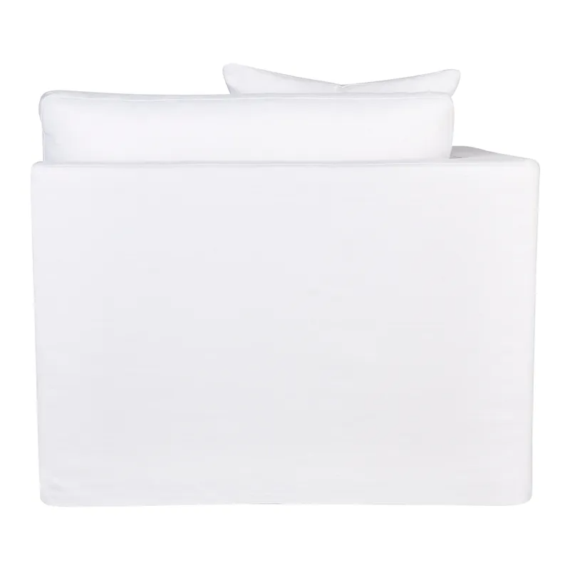 Birkshire Slip Cover Left Arm Facing Seat White Linen, 100cm W x 96cm D x 85cm H (RRP $2541) - Image 5
