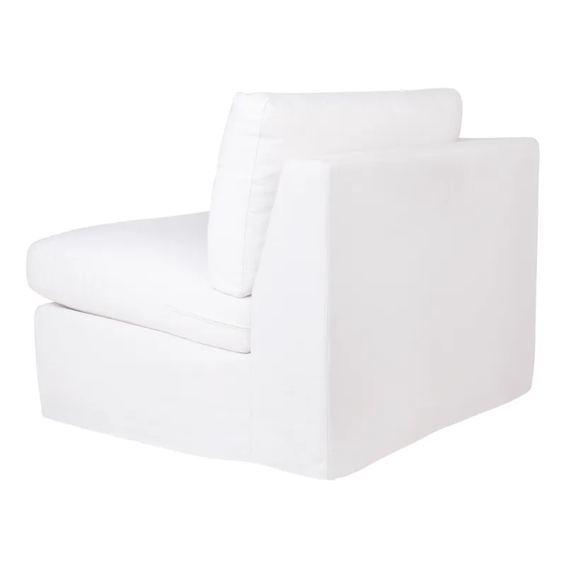 Birkshire Slip Cover Left Arm Facing Seat White Linen, 100cm W x 96cm D x 85cm H (RRP $2541) - Image 6