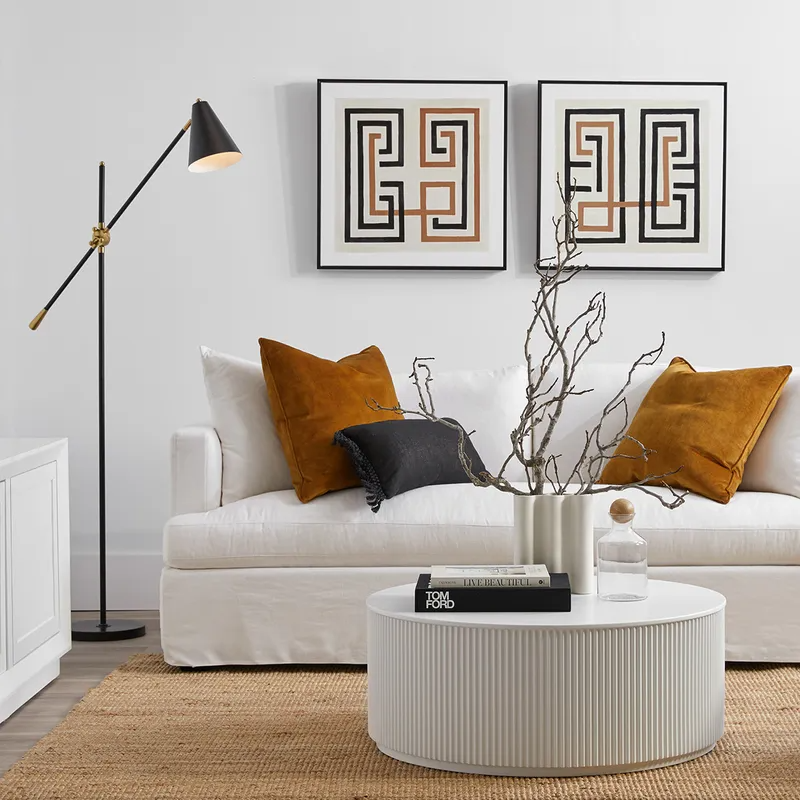 Birkshire 3 Seater Slip Cover Sofa White Linen, 220cm W x 96cm D x 90cm H (RRP $4389) - Image 2
