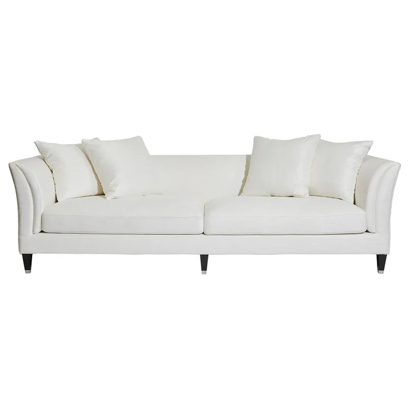 Tailor 3 Seater Sofa Ivory Linen, 252cm W x 95.5cm D x 71cm H (RRP $4829)