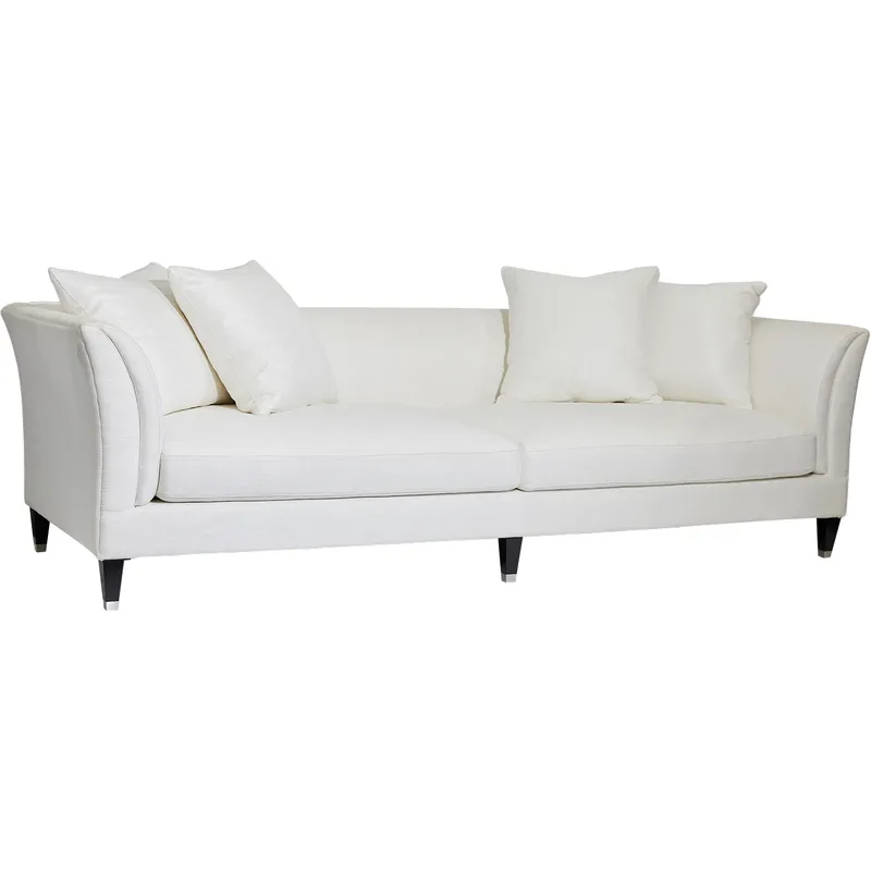 Tailor 3 Seater Sofa Ivory Linen, 252cm W x 95.5cm D x 71cm H (RRP $4829) - Image 3