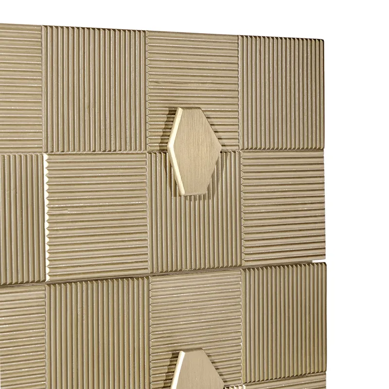Alton 3 Drawer Chest Antique Gold, 96cm W x 45cm D x 92cm H (RRP $2783) - Image 5