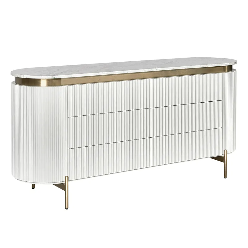 Demarco 6 Drawer Chest White, 170cm W x 50cm D x 81cm H (RRP $5709) - Image 2