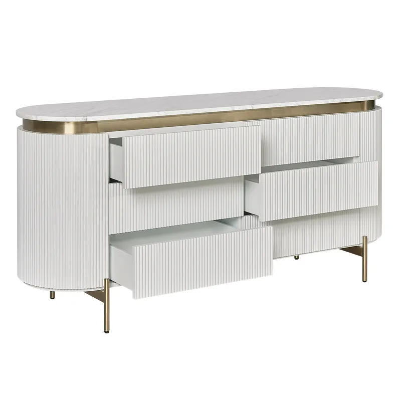 Demarco 6 Drawer Chest White, 170cm W x 50cm D x 81cm H (RRP $5709) - Image 4