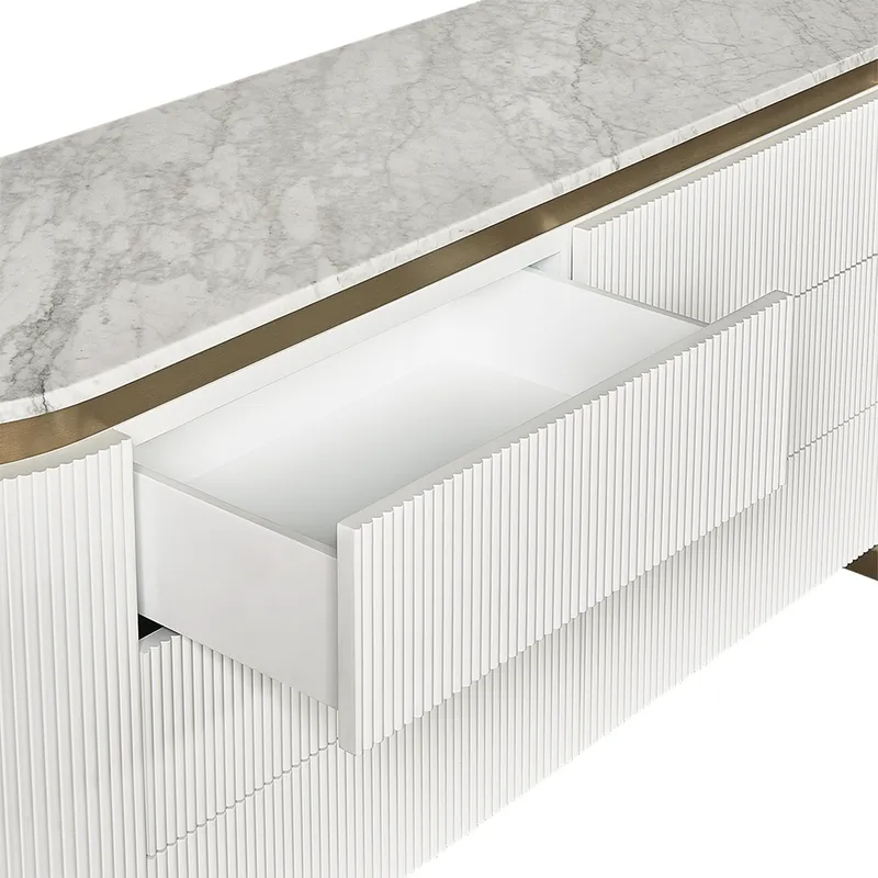 Demarco 6 Drawer Chest White, 170cm W x 50cm D x 81cm H (RRP $5709) - Image 5