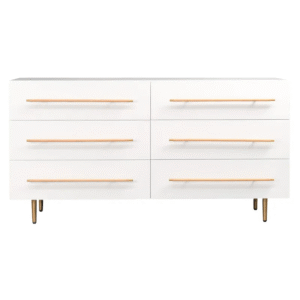 wp-image-tigress-55947.png Retreat 6 Drawer Chest White, 160cm W x 50cm D x 83cm H (RRP $4389)